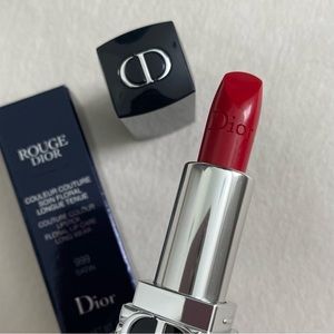NEW Dior Rouge Dior 999 Red Satin Mini Lipstick